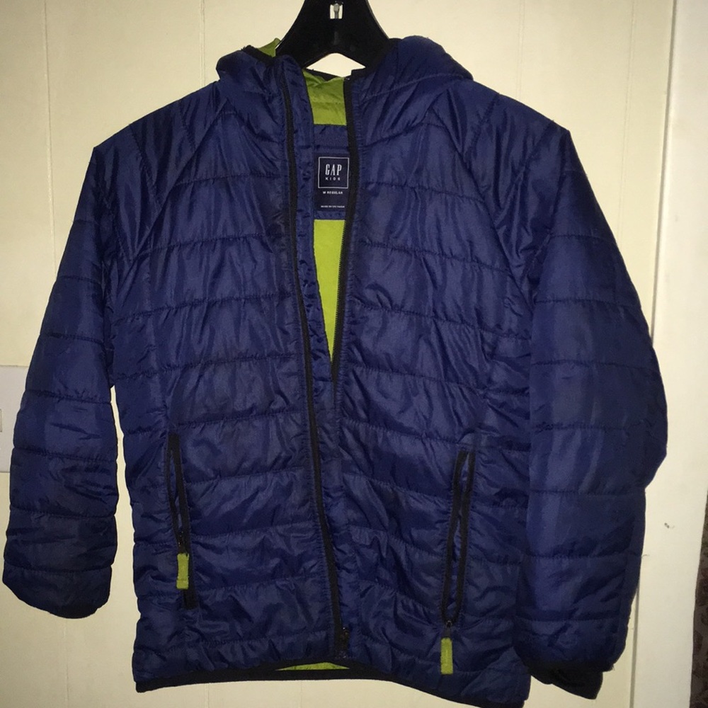 Gap navy blue boys jacket size M EUC like new